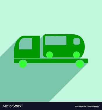 Flat with shadow icon and mobile application car vector image