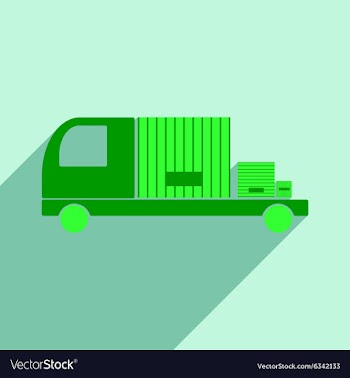 Flat with shadow icon and mobile application car vector image