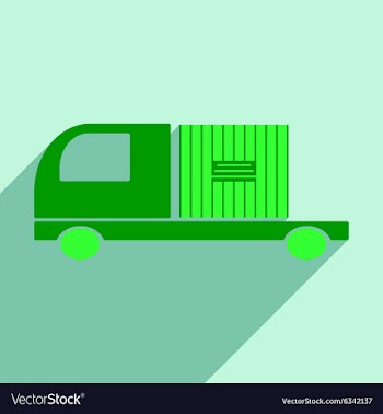 Flat with shadow icon and mobile application car vector image