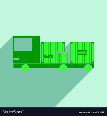 Flat with shadow icon and mobile application car vector image