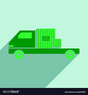 Flat with shadow icon and mobile application car vector image