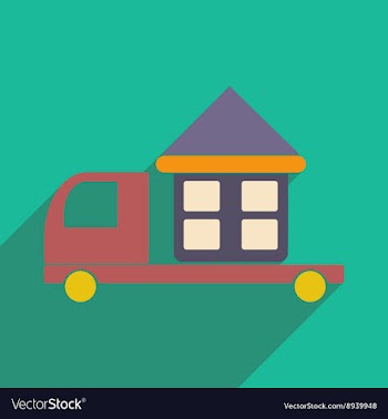 Flat with shadow icon and mobile application car vector image