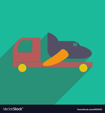 Flat with shadow icon and mobile application car vector image
