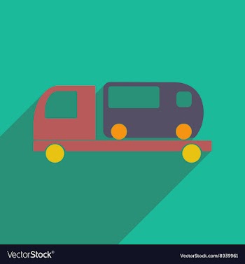 Flat with shadow icon and mobile application car vector image