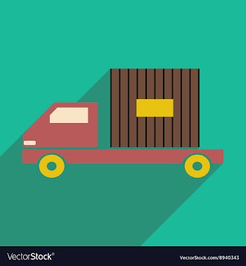 Flat with shadow icon and mobile application car vector image