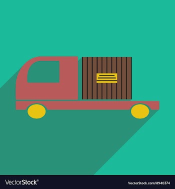 Flat with shadow icon and mobile application car vector image
