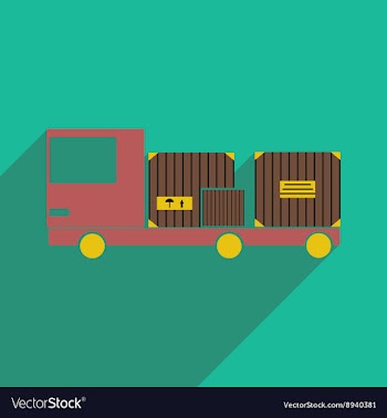 Flat with shadow icon and mobile application car vector image