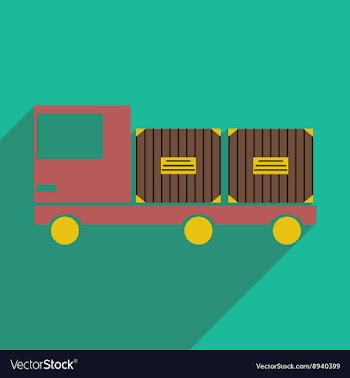 Flat with shadow icon and mobile application car vector image