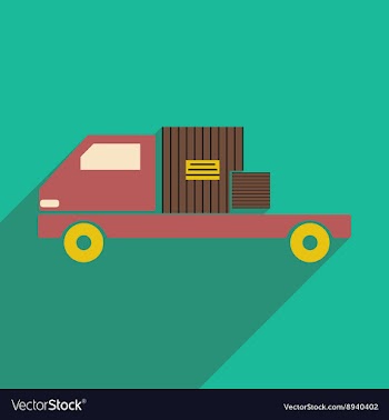 Flat with shadow icon and mobile application car vector image