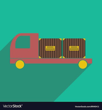 Flat with shadow icon and mobile application car vector image