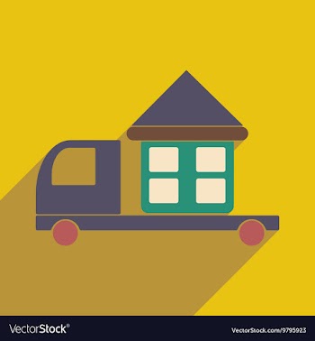 Flat with shadow icon and mobile application car vector image