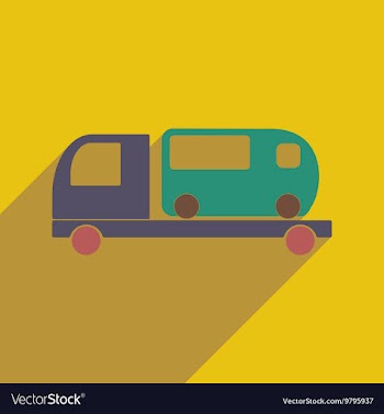 Flat with shadow icon and mobile application car vector image
