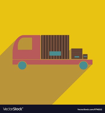 Flat with shadow icon and mobile application car vector image