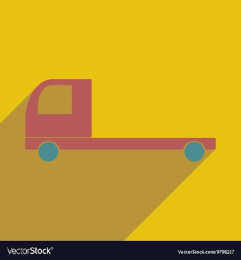 Flat with shadow icon and mobile application car vector image