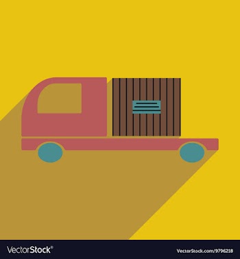 Flat with shadow icon and mobile application car vector image