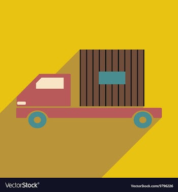 Flat with shadow icon and mobile application car vector image