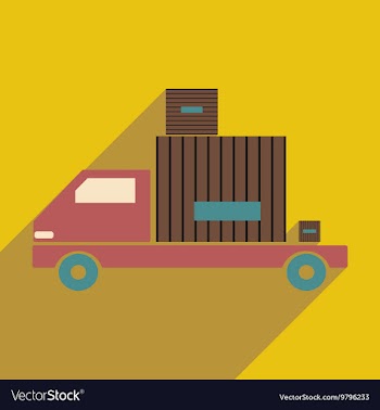 Flat with shadow icon and mobile application car vector image