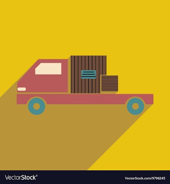 Flat with shadow icon and mobile application car vector image