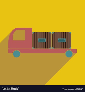 Flat with shadow icon and mobile application car vector image