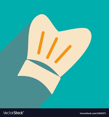 Flat with shadow icon and mobile application chef vector image
