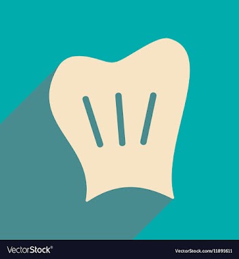 Flat with shadow icon and mobile application chef vector image