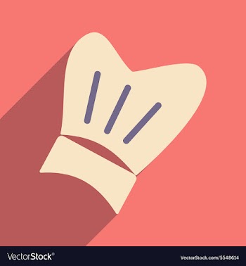 Flat with shadow icon and mobile application chef vector image
