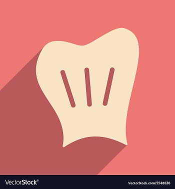 Flat with shadow icon and mobile application chef vector image