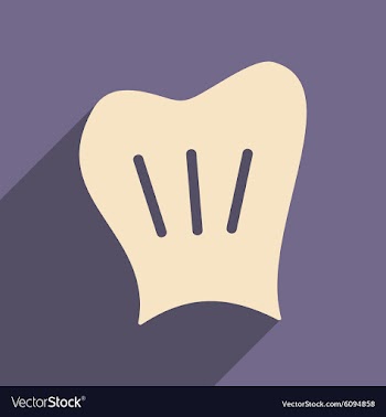 Flat with shadow icon and mobile application chef vector image