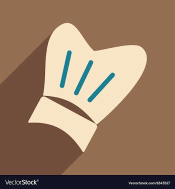 Flat with shadow icon and mobile application chef vector image