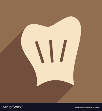 Flat with shadow icon and mobile application chef vector image