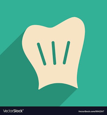 Flat with shadow icon and mobile application chef vector image