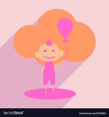 Flat with shadow icon and mobile application Child vector image