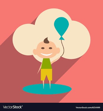 Flat with shadow icon and mobile application Child vector image