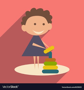 Flat with shadow icon and mobile application child vector image