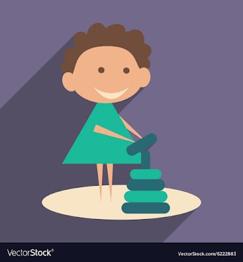Flat with shadow icon and mobile application child vector image