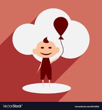 Flat with shadow icon and mobile application Child vector image