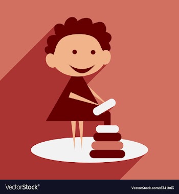 Flat with shadow icon and mobile application child vector image