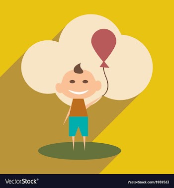 Flat with shadow icon and mobile application Child vector image