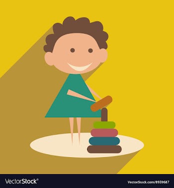Flat with shadow icon and mobile application child vector image