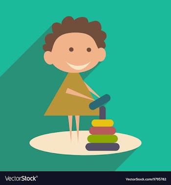 Flat with shadow icon and mobile application child vector image