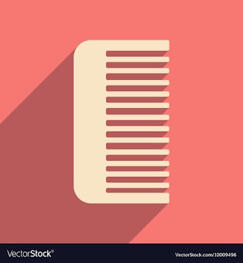 Flat with shadow icon and mobile application comb vector image