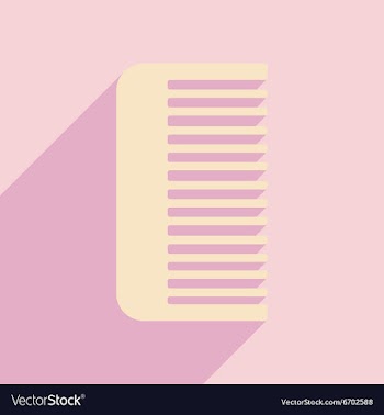 Flat with shadow icon and mobile application comb vector image