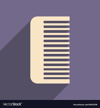 Flat with shadow icon and mobile application comb vector image