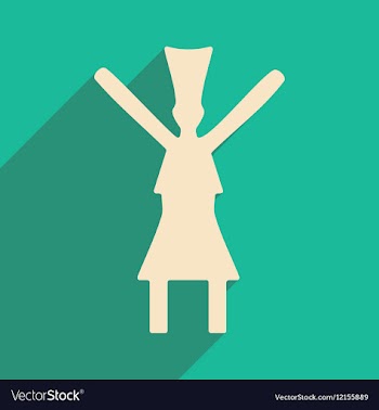 Flat with shadow icon and mobile application dance vector image