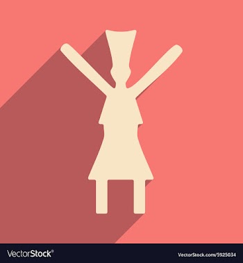 Flat with shadow icon and mobile application dance vector image