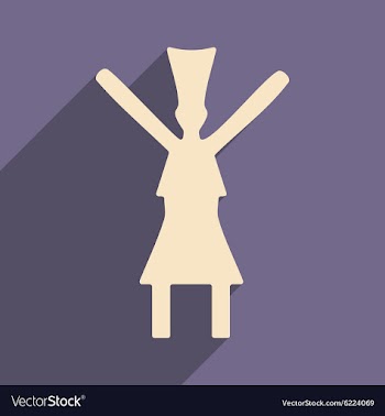 Flat with shadow icon and mobile application dance vector image