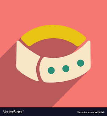 Flat with shadow icon and mobile application dog vector image