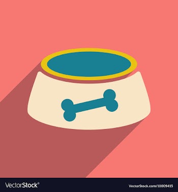 Flat with shadow icon and mobile application dog vector image