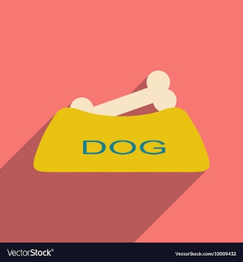 Flat with shadow icon and mobile application dog vector image