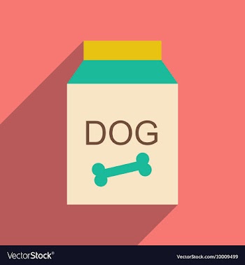 Flat with shadow icon and mobile application dog vector image